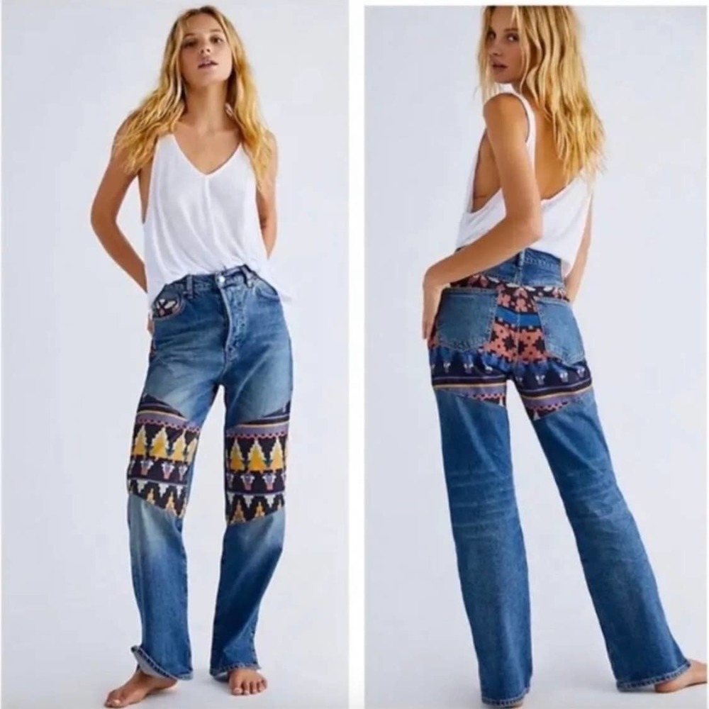 NEW Free People Rocky Mountain Straight Leg Jeans Size 29